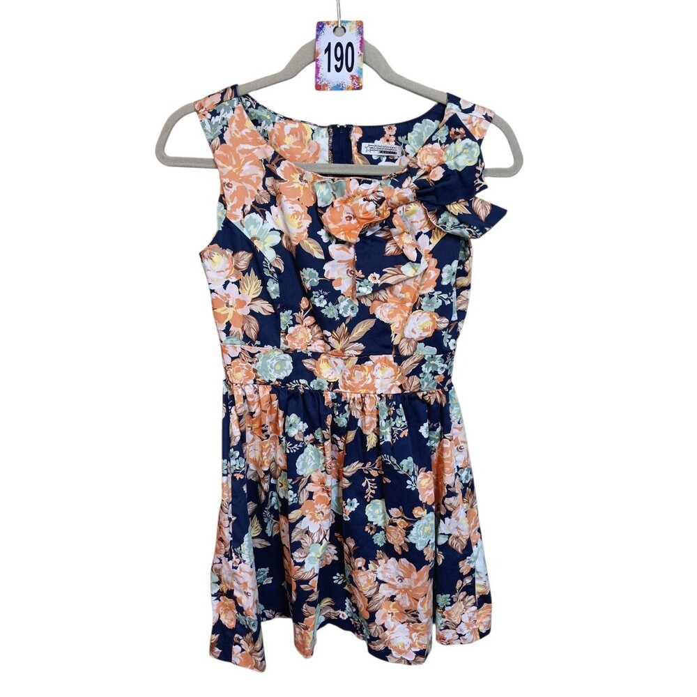 Vintage Runway Couture Women's Floral Dress Size Small